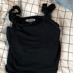 Black hollister crop tank top